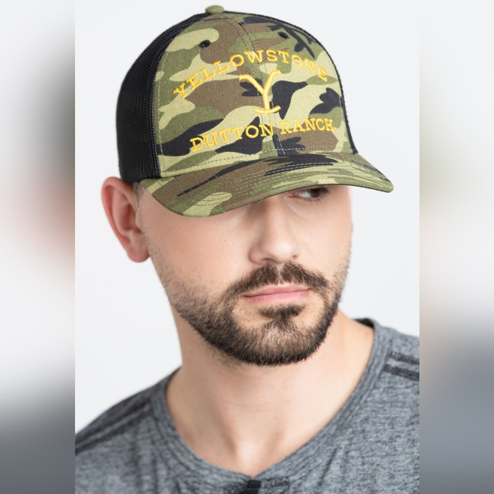 Yellowstone Dutton Ranch Camouflage Trucker Hat- OS